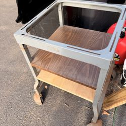 Vintage Typewriter Stand Cart