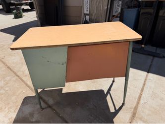 Vintage metal school desk. Between 1950’s & 1979’s