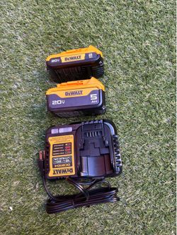 DEWALT 20V MAX Lithium-Ion Battery Kit with 5.0Ah and 2.0Ah Battery and Charger