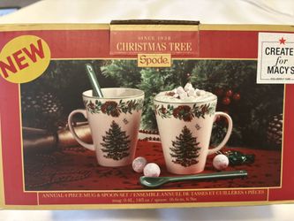 Spode Christmas 4 Mug/Spoon Set