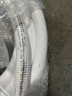 Sealproof 1.5" Dia Flexible PVC Pipe, Swimming Pool And Spa Hose, Pool Plumbing Schedule 40 Tubing, Made In USA, 1-1/2-Inch, 50 FT, White