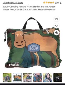 EQUIP Camping Poncho Picnic Blanket and Mat, Green