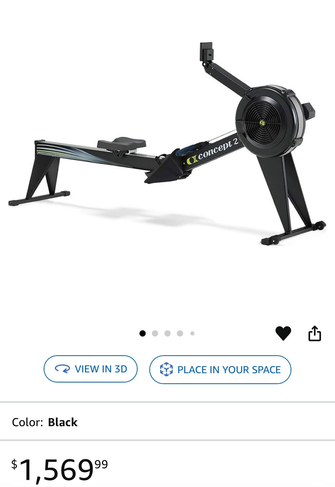 Black Concept 2 Rowing Machine