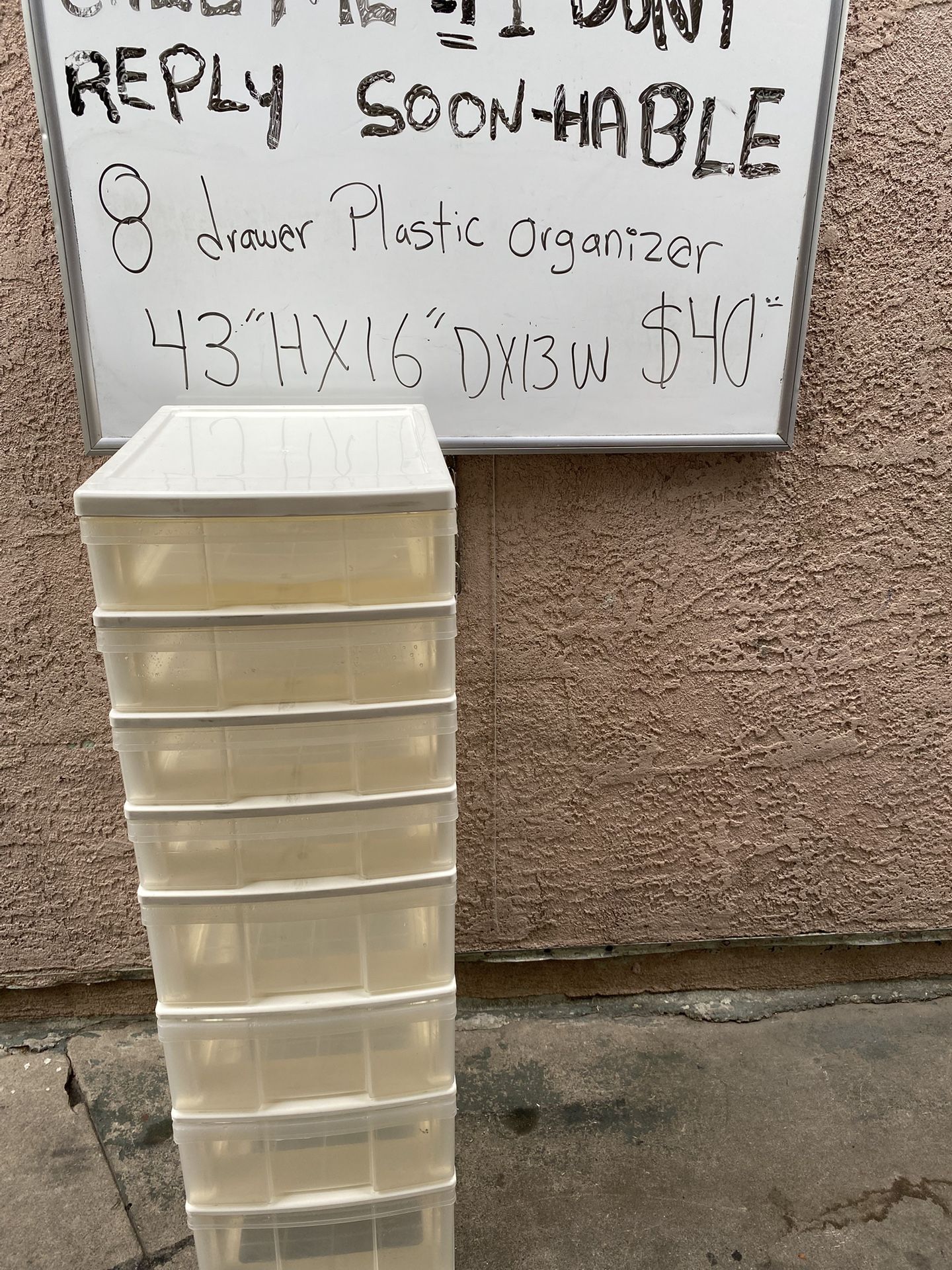 8 Drawer Plastic Organizer