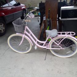 Pink Beach Cruiser Bike For $30