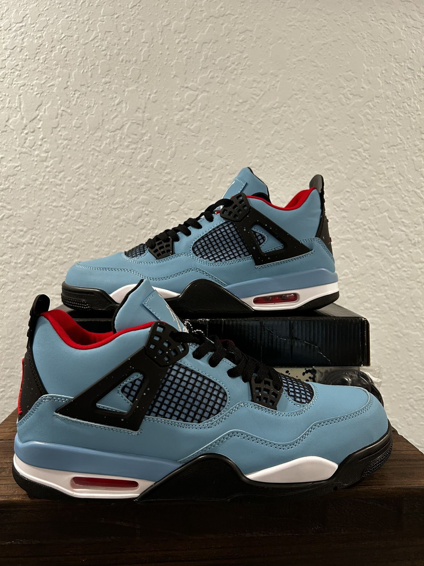 Blue Red Jordan 4