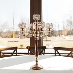 15 WEDDING Golden 5 Arm Candelabras