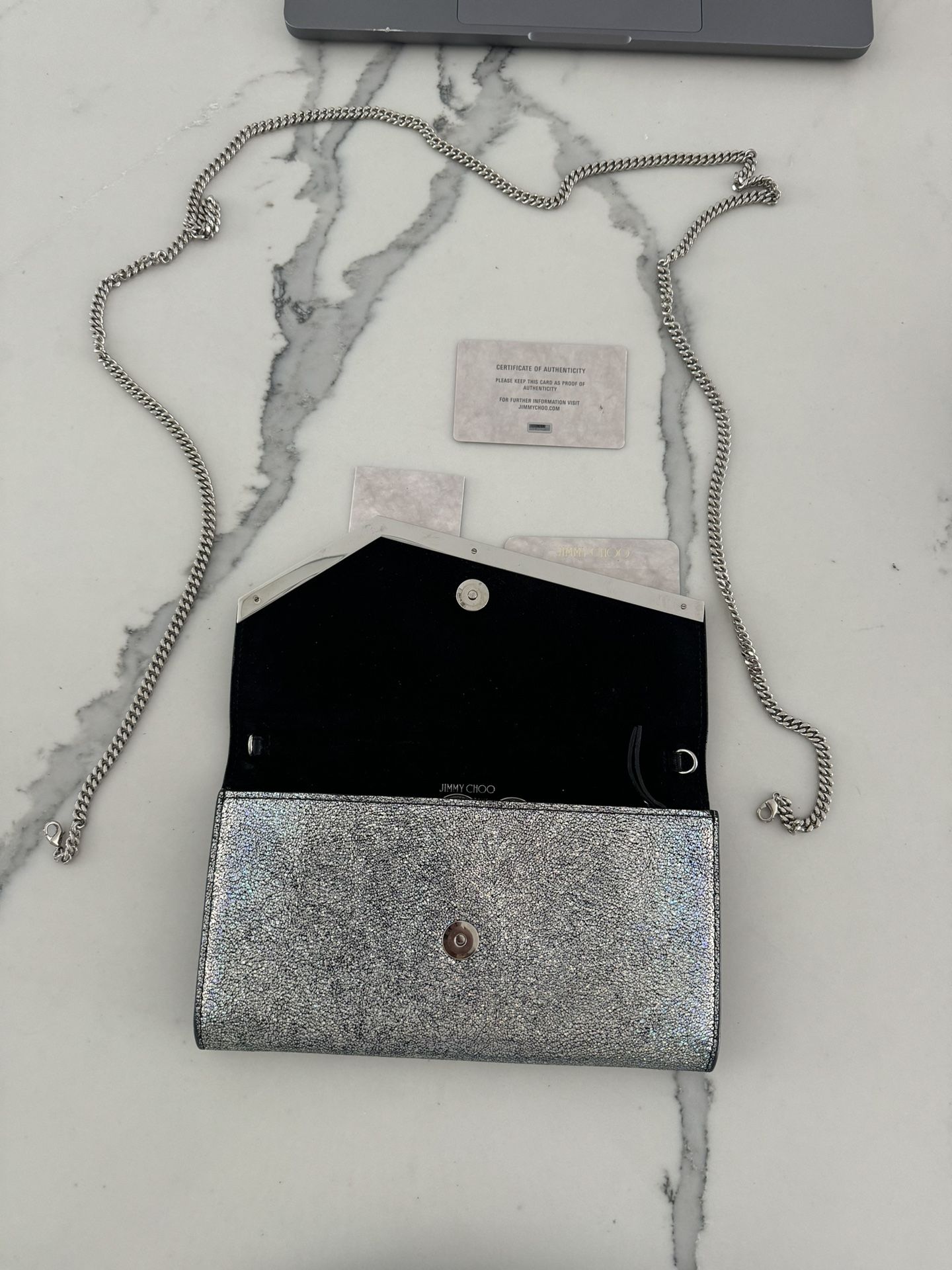 Jimmy Choo Hologram Leather Clutch