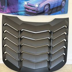 Rear and Side Window Louvers Cover for Ford Mustang 2015-2022（Matte Black ）