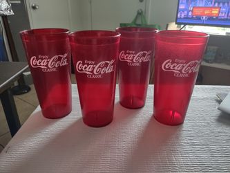 Set Of 4 Coca Cola Cups