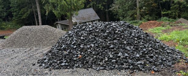 12 yards - quarry spalls, size: 2-4” rock