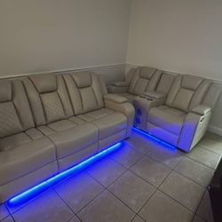 Sofa Y Loveseat Reclinables Eléctricos 