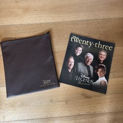 Disney D23 Fall 2017 Legends 30th Anniversary Magazine Book with Leather Sleeve