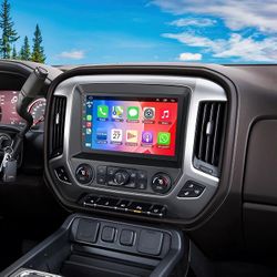 Car Stereo Radio Chevrolet Silverado GMC Sierra 2014 2015 2016 2017 2018 Wireless CarPlay Android Auto, 10.2” Touch Screen , Backup Camera