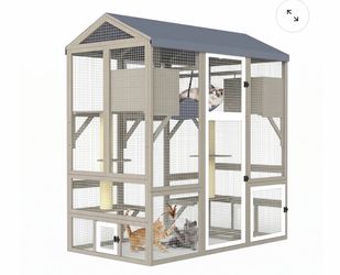 4-Story Large Catio Outdoor Enclosure with Waterproof Roof-PET90