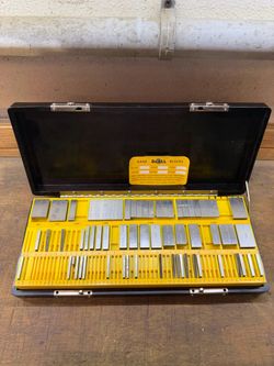 DoAll Rectangular Gage Block Set #88-R misc. lot, w/case, starrett webber 60pcs