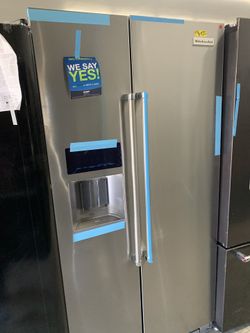 Kitchen aid side by side in stainless steel counter depth