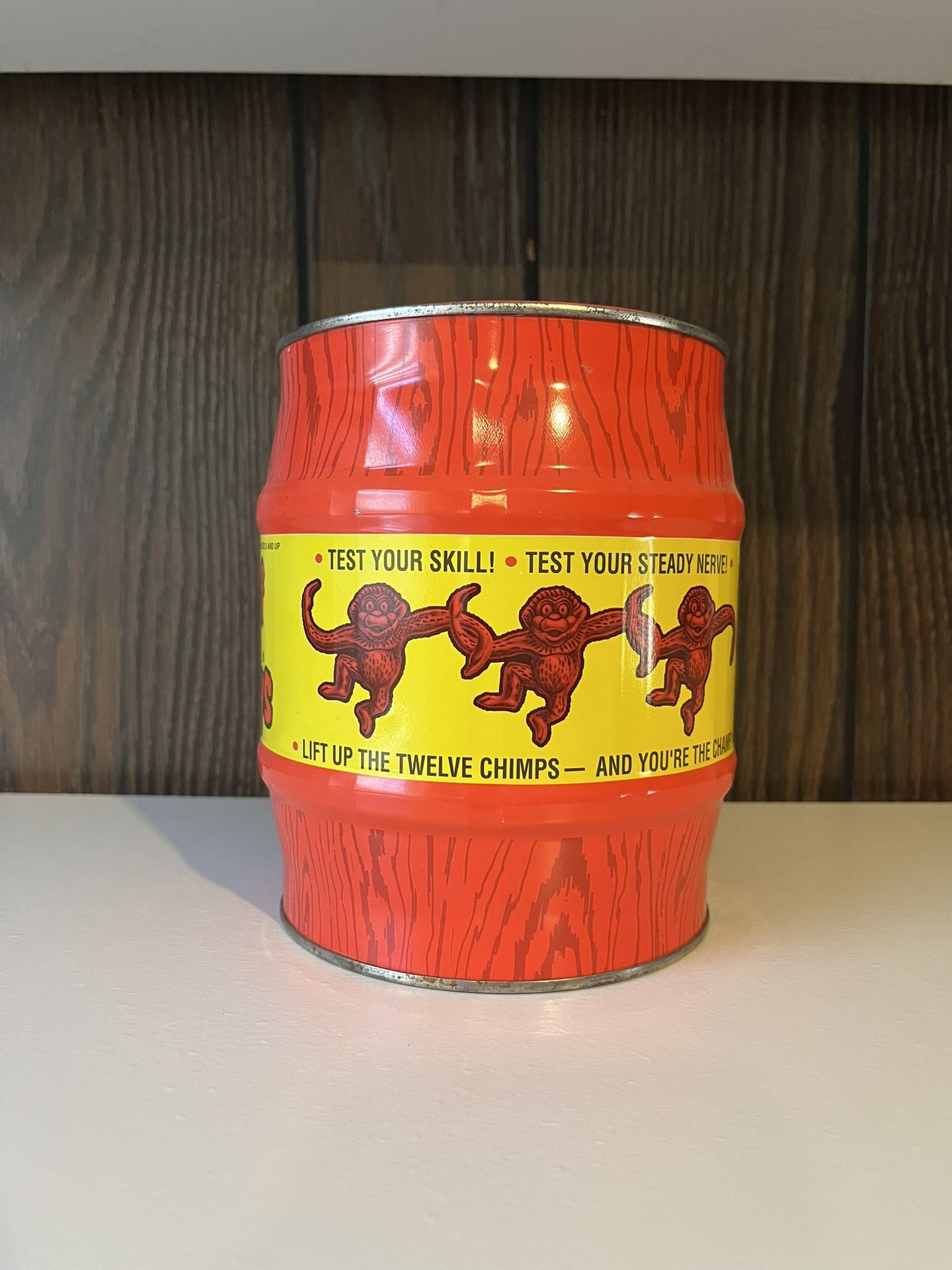 Barrel of Monkeys Tin Metal Coin Bank 1997 Vintage  Hasbro