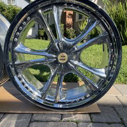 Universal 5 Lug Nut Rims/ Universal Rines De 5 birlos (5x114.3) & (5x120) size: 20”