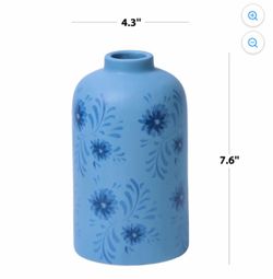 24 ceramic blue vases