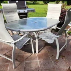 Aluminum patio set.