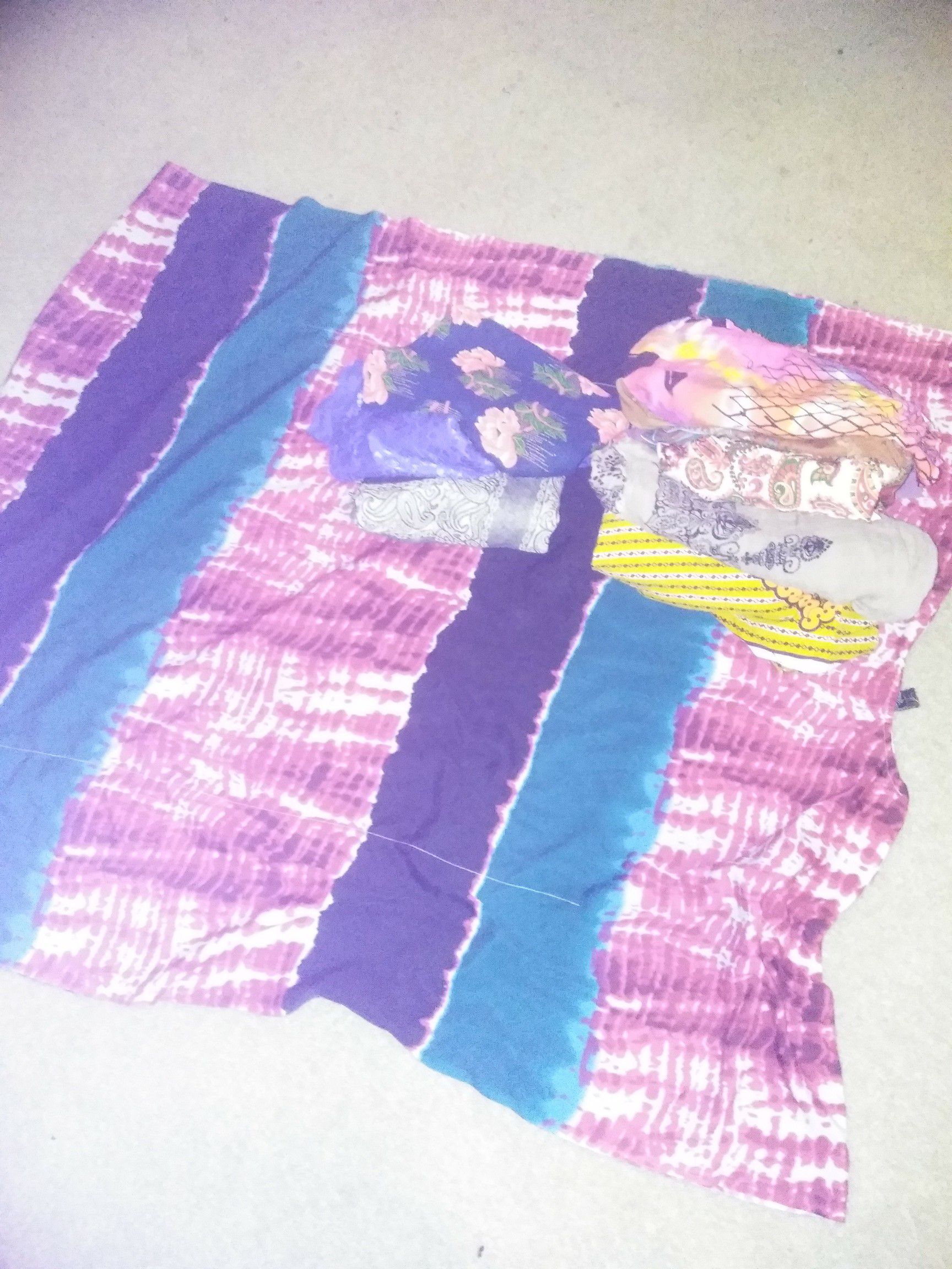 Fabric -$3 each . African,tie dye
