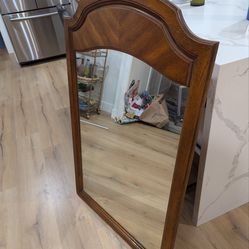Vintage Wooden Mid Century Modern Mirror