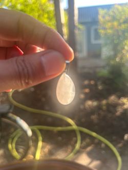 Rose quartz gemstone cabochon pendant