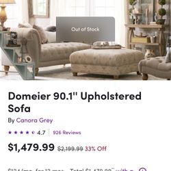 Upholstered Chesterfield Sofa