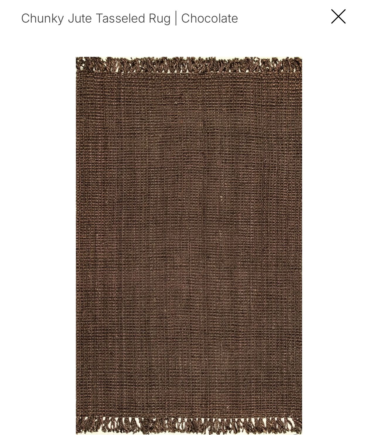 Chocolate Brown Jute Rug 4x6