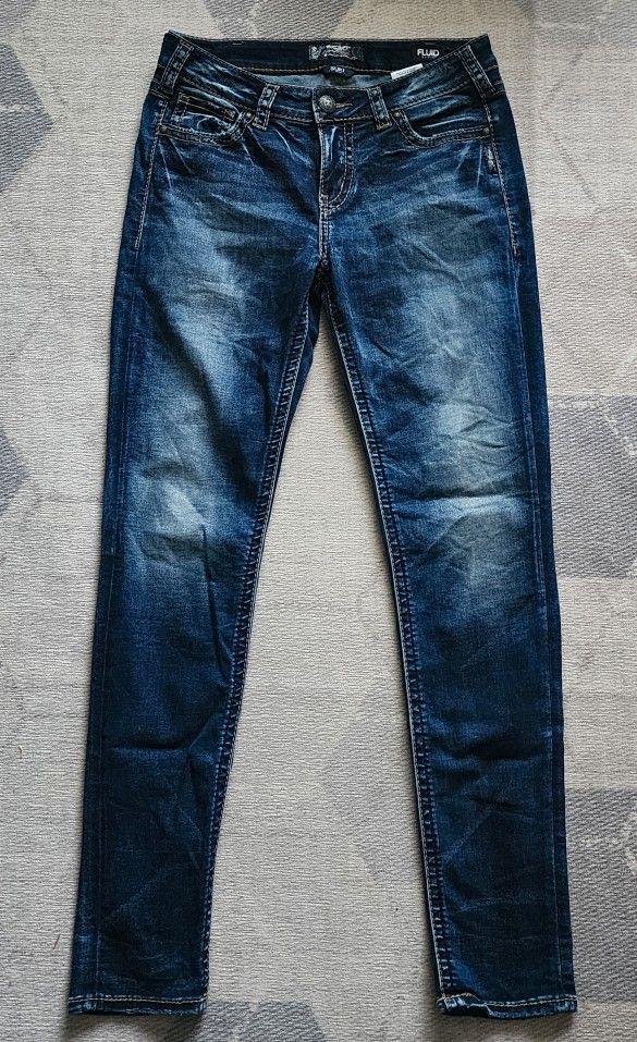 Silver Jeans Suki Mid Super Skinny Jeans – W30 L31 – Y2K FLUID Denim Fit