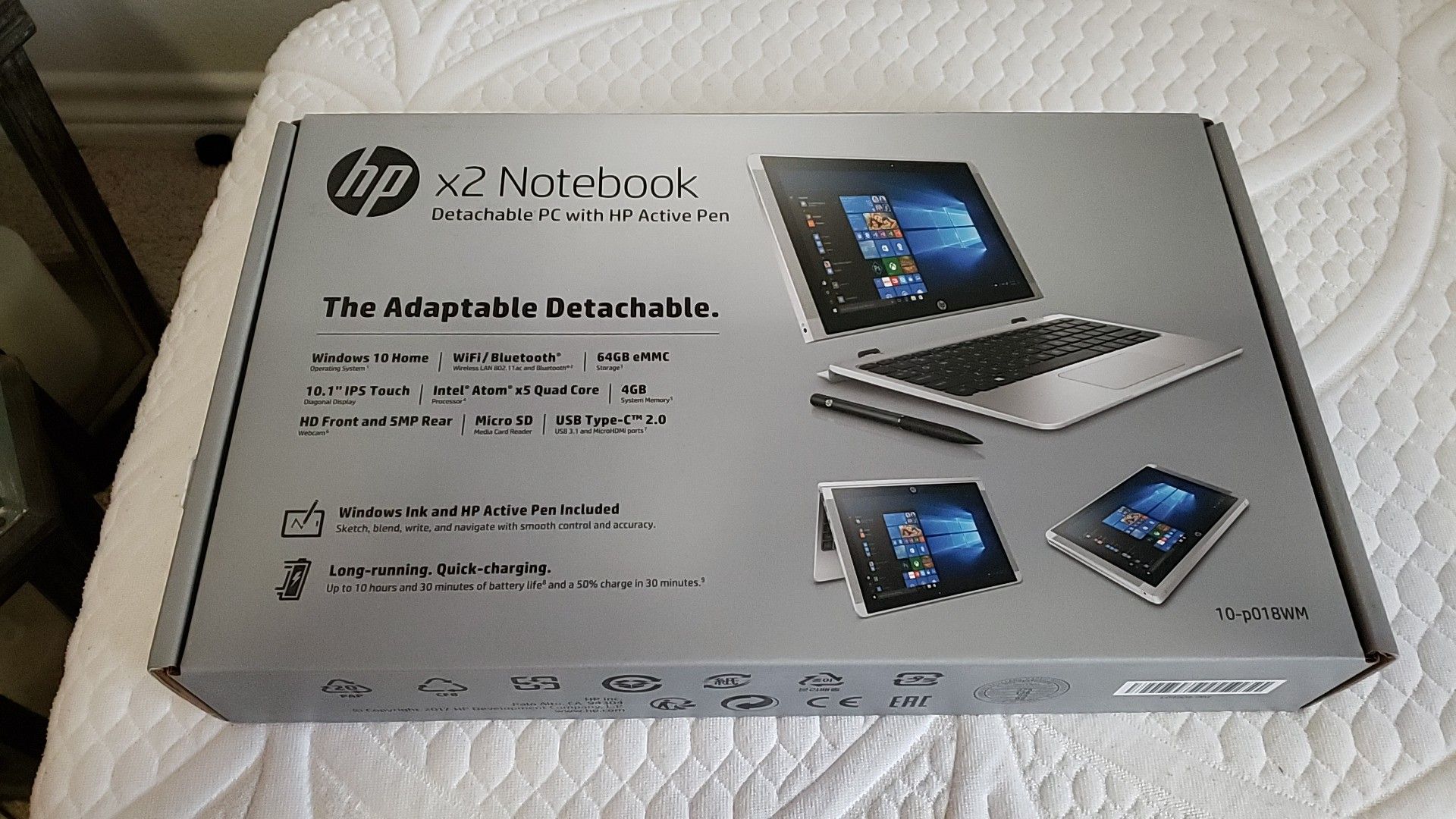 HP x2 Notebook Detachable PC with HP Active Pen NEW