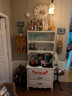 Bar with shelves and drawers