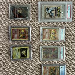 Lot Of 7 Graded And ungraded Pokemon Cards PSA+CGC