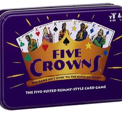 Five Crowns Collectible Tin — Rummy-style Card Games — Game Night Favorite For Adults, Families, and Kids — For Ages 8 and Up