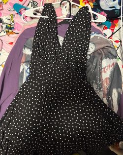 White House poka dot dress size 2