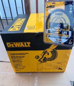 DEWALT DWS716 12-Inch Double-Bevel Compound Miter Saw + New Blade – New in Box
