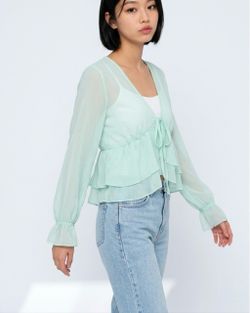 Light green thin jacket M