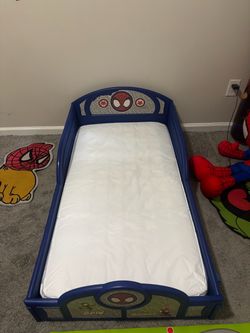 Toddler spider man bed with mattress
