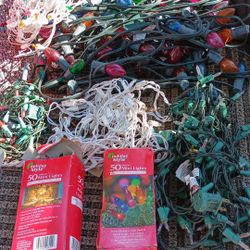 collection of assorted mini Christmas string lights