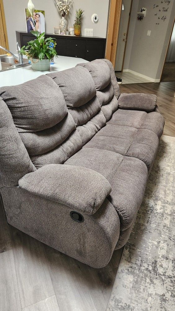 Gray Reclining Couch