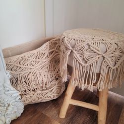 Knited Stool W Matching Bag World Market