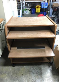 Computer desk on wheels