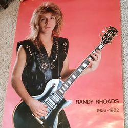 Randy Rhoades Vintage 1985 Guitar God Poster..Ozzy