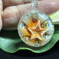 Orange Star Necklace 