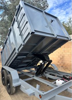 New 12ft Long SCISSOR LIFT Hydraulic Dump Trailer with Ramps 💠