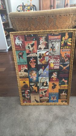 Gold framed French inspired Art
