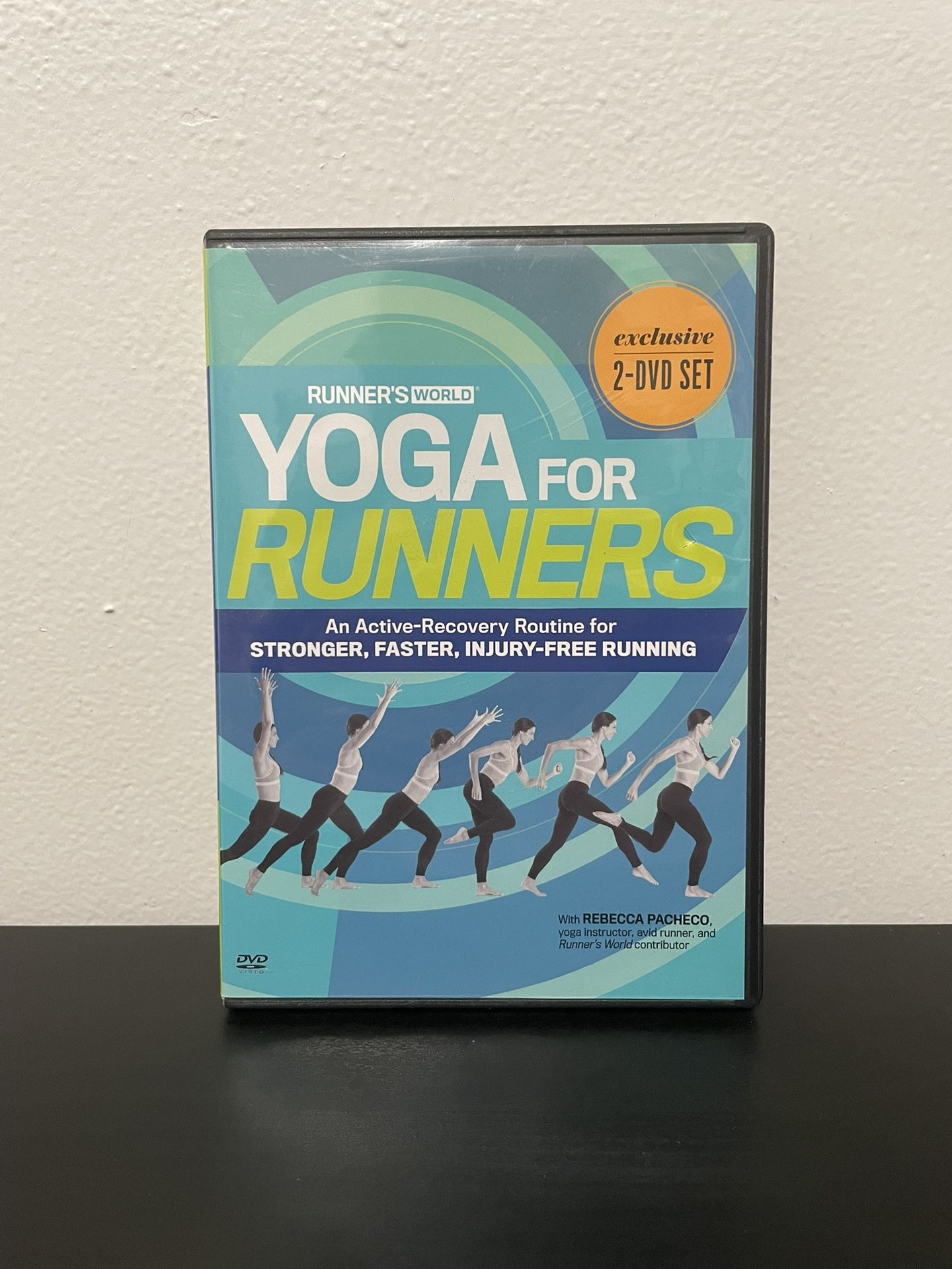 Runners World Yoga For Runners DVD 2 Disc Set Rebecca Pacheco Workout Recovery