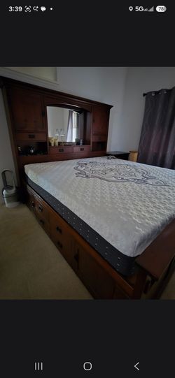 Free bed includes, mattress, bed frame , headboard