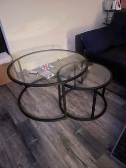 Glass coffee table